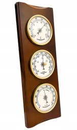 Giftdeco Elegancka Stacja Pogody - Barometr Termometr Higrometr 36cm Retro - YG336