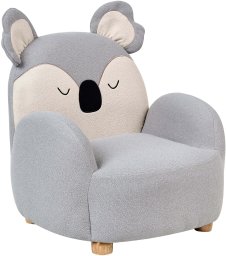 Beliani Fotel dziecięcy koala szary Hervik