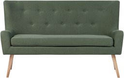 Beliani Sofa kuchenna tapicerowana 2-osobowa zielona SKIBBY