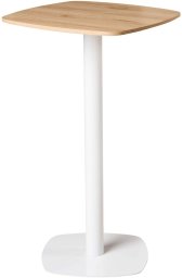 Beliani Stół barowy MORELLA Jasny brąz/ biały 60 cm