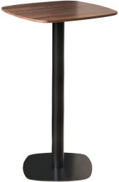 Beliani Stół barowy MORELLA czarny/ ciemny brąz 60 cm