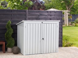 Beliani Domek narzędziowy MOENA metal 158 cm 96 cm biały