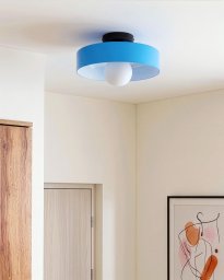 Lampa sufitowa Beliani LUGUSE Szkło Niebieski