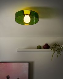 Lampa sufitowa Beliani LUGUSE Szkło Zielony