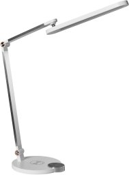 Lampka biurkowa Beliani Lampa biurkowa LED CAROY Z ładowarką indukcyjną Biały