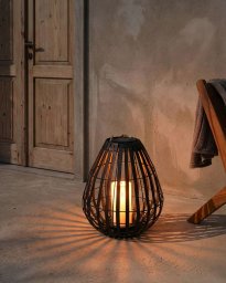 Beliani Lampion solarny LUFUPA 61 cm Ciemnobrązowy