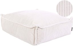 Beliani Poduszka podłogowa Pufa dla dzieci ALLOZAI Welur Jasnobeżowy