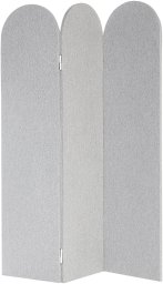 Beliani 3-panelowa ścianka akustyczna SLIMMY Jasnoszary 120 cm 160 cm