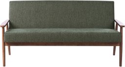 Beliani Sofa dla 3 osób ESRUM Ciemny brąz/ zielony