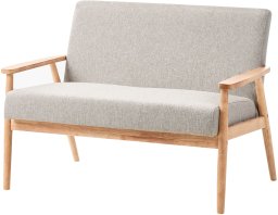 Beliani Sofa dla 2 osób ESRUM Jasny brąz/ szary