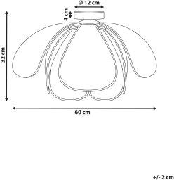 Lampa sufitowa Beliani CHIREDZI Rattan Naturalny