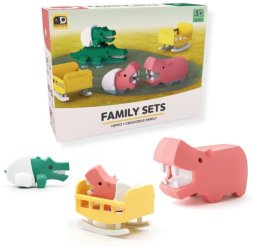 Figurka HalfToys Zabawki magnetyczne 3D dla dzieci safari hipopotam i krokodyl - Half Toys 3+ Edukamp (HT-00010)