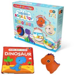 Barney & Buddy Książeczka do kąpieli dinozaur zmieniający kolor - Buddy&Barney 3+ EDUKAMP (NE-0228)