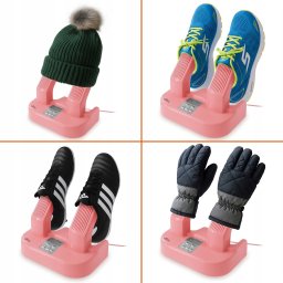 Media-Tech Stacjonarna suszarka ozonator do obuwia, rękawiczek, czapek, kasków likwidująca bakterie i grzyby MULTI DRYER OZONE PRO (PINK) - różowy (MT6507P)
