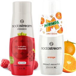BioLife SodaStream Syropy do Saturatora Malina Zero + Mirinda Zero Cukru Koncentrat
