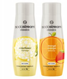 Sodastream Syropy do Saturatora Bez Cukru Elderflower + Pomarańcza Mango