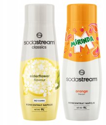 Sodastream Syrop do Saturatora Bez Cukru Elderflower Kwiat Bzu + Mirinda