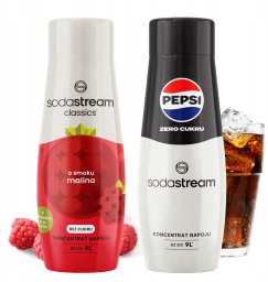 Sodastream Syrop do Saturatora Malina Zero + Pepsi Max Koncentrat Bez Cukru