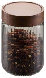 Gefu Pojemnik szklany na produkty sypkie 700 ml smoke grey Gefu Bokaro