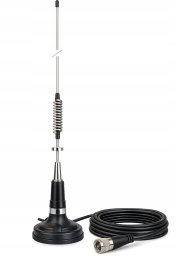 CB Antena Hustler Delta West Magnetyczna 70 cm Magnes 78 mm Kabel 4 m 150W