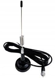 CB Antena Hustler Delta 874 Magnetyczna 32 cm Kabel 4 m UC-1 Krótka Samochodowa