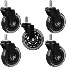 Geko Kauczukowe kółka do fotela 75mm 45kg- 5szt (12) (5903418305598)