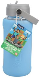 Paladone PALADONE Minecraft Butelka Szklana W Silikonowym Etui Axolotl