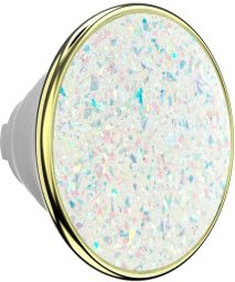 PopSockets PopSockets PopTop Luxe Enamel Opal uchwyt i podstawka do telefonu biały