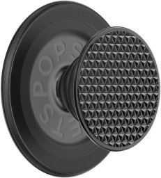 PopSockets PopSocket Round Aluminum Triangle Knurl Grip MagSafe uchwyt i podstawka do telefonu czarny