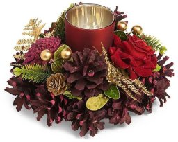 NPC Polska Świecznik tealight kula czerwony Rituali Domestici Quasirosso