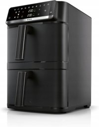 Frytkownica beztłuszczowa Wartmann Bosch Seria 6 MAFD661B0 Frytkownica AirFryer XXL podwójna komora 12l czarna