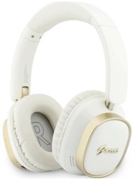 Słuchawki Guess Nauszne Bluetooth ENC Rectangle Metal Script biały