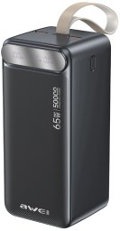 Awei Powerbank PA-81 50000mAh 65W PD 2xUSB-A/USB-C czarny