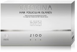 Labo Suisse, Crescina Follicular Islands 2100, For Growth Stimulation, Ampoules Treatment Serum, For Scalp, For Men, 20 pcs For Men