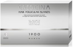 Labo Suisse, Crescina Follicular Islands 1900, For Growth Stimulation, Ampoules Treatment Serum, For Scalp, For Women, 10 +10 pcs For Women