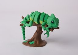 Galopi Ruchomy Kameleon na Gałęzi Figurka 3D