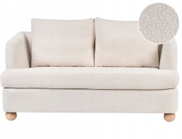 Beliani Sofa dla 2 osób RATTVIK Boucle Złamana biel (726317)