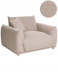 Beliani Fotel JUBEK Boucle Beżowy (808824)