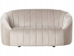Beliani Sofa dla 2 osób MALUNG Welur Beżowy (598209)
