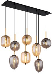 Lampa wisząca Globe Blacky czarna mat 8x E14 Globo