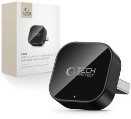 Radio samochodowe Canva Adapter TECH-PROTECT ULTRABOOST CA01 Apple CarPlay / Android Auto USB Bluetooth 5.4 Matte Black (5906302323876)