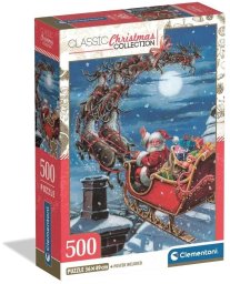 Clementoni Puzzle 500 Xmas Coll. Midnight Sleigh Ride (8005125356287)