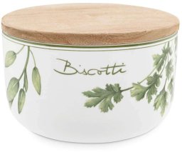 EXCELLENT HOUSWARE Pojemnik na ciastka 20x12 cm biały La Porcellana Bianca Coltivia