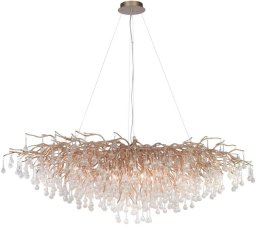 Lampa wisząca Paul Neuhaus Żyrandol ICICLE Mosiądz Antyczny 400 Kryształów