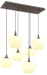 Lampa wisząca Globe Maxy brązowa 15548-6HC Globo