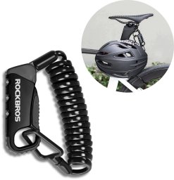 RockBros Zapięcie rowerowe RBK6N na szyfr - czarne (5907769390173)