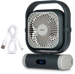 Medion LIFE Camping Ventilator E10 TF (MD 12065) (szary/biały) (50078440)