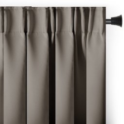 AmeliaHome Zasłona zaciemniająca BLACKOUT 140x280 beżowa na taśmie AmeliaHome