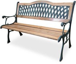 Ambiance Ławka ogrodowa LO1000-3 126x52x75 żeliwna drewniane siedzisko parkowa