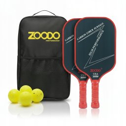 Netex Rakiety do pickleball ZOODO P3 T700 carbon fiber Red + 4 piłki USAPA (5902729074575)